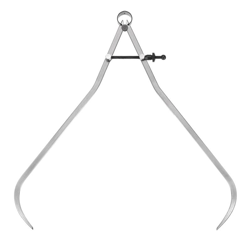 Kozelo Spring Joint Caliper - [16 Inch] Carbon Steel Adjustable Spring Outside Caliper with Solid Nut for Metalworking Drawing Use, Silver Tone - Image 1